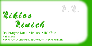 miklos minich business card